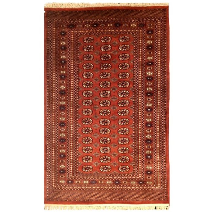 Bokhara Turkaman Tekke Handwoven Silk and Wool Rug