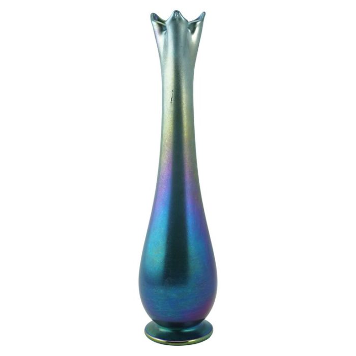 Louis Comfort Tiffany Iridescent Blue Favrille Vase