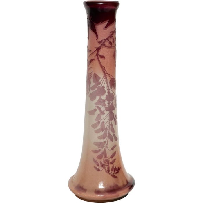 Monumental Emile Galle 23″ Wisteria Vase, circa 1900