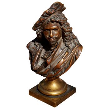Albert Ernest Carrier-Belleuse Bronze Bust of Rembrandt