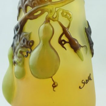 Emile Galle Blown Out Gourd and Vines Vase