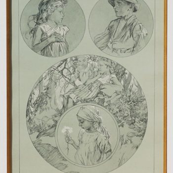 Alphonse Mucha Poster from Figures Decoratives 1905. Plate 32