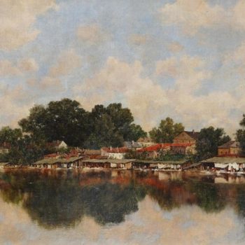 Claude Francois Auguste De Mesgrigny French Oil Impressionist Painting
