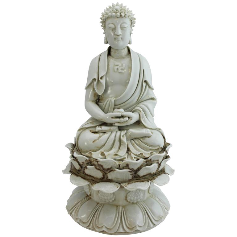 ‘Dehua’ He Chaozong Figure of Buddha, Qing Dynasty, 19th Century