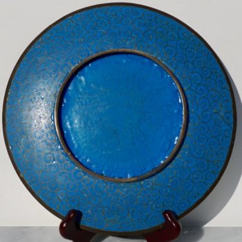 Meiji Japanese Cloisonne Bronze Plate