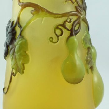 Emile Galle Blown Out Gourd and Vines Vase
