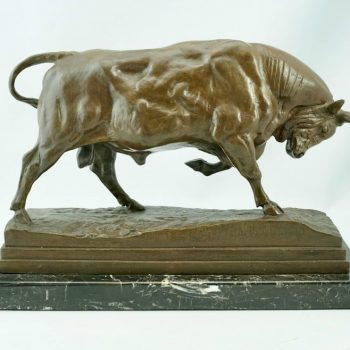 Antoine Louis Barye Bronze Bull F. Barbedienne Fondeur, circa 1876