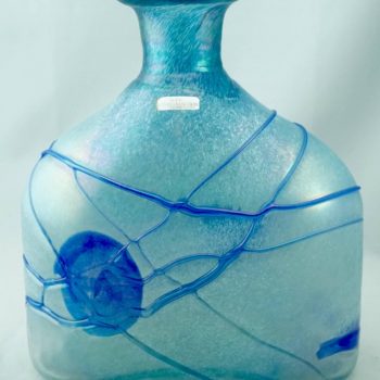 Bertil Vallien for Kosta Boda Midcentury Blue Galaxy Vase Decanter