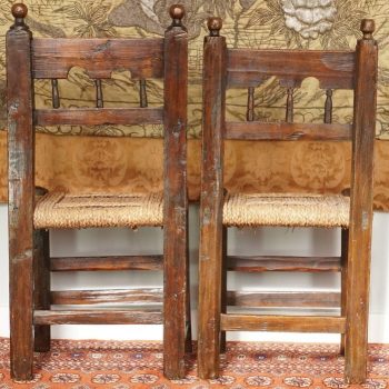 Four 17th Century Spanish Moorish Side Chairs