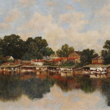 Claude Francois Auguste De Mesgrigny French Oil Impressionist Painting