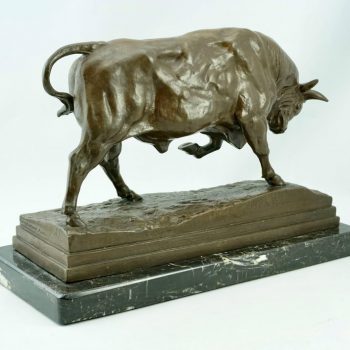Antoine Louis Barye Bronze Bull F. Barbedienne Fondeur, circa 1876