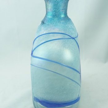 Bertil Vallien for Kosta Boda Midcentury Blue Galaxy Vase Decanter