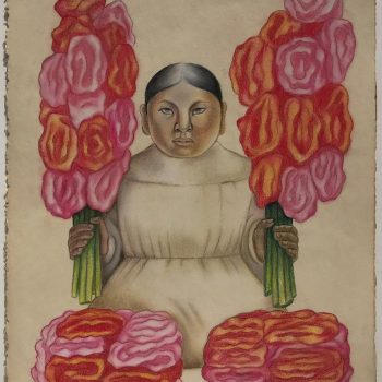 Diego Rivera Attributed Pastel and Ink on Paper Signed Dated 1928