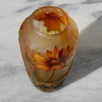 Daum Nancy Cameo Enameled Art Nouveau Vase