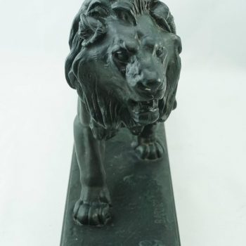 Antoine-Louis Barye Bronze Striding Lion Barbedienne, circa 1880