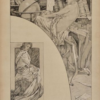 Two Alphonse Mucha Lithograph Posters from Figure Decoratives, 1905