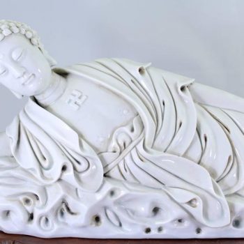 ‘Dehua’ He Chaozong Figure of Resting Buddha, Qing Dynasty, 19th Century