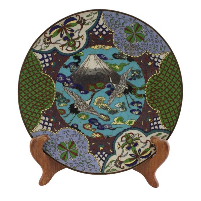 Japanese Meiji Cloisonne Charger Plate, circa 1890