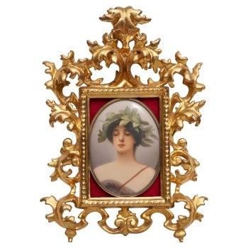 Wagner Porcelain Plaque Painting of Daphne by C.M. Hutschenreuther