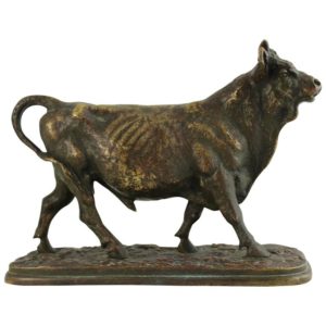 Christophe Fratin, The Bull, Bronze Sculpture