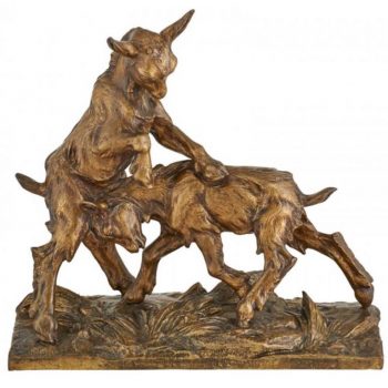 Charles Paillet “Medaille D’or” Bronze of Two Playful Goats