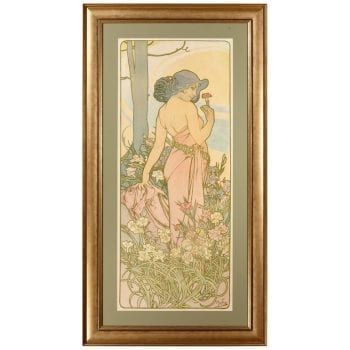 Alphonse Mucha Carnation Art Nouveau Poster, 1898