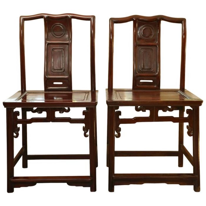19th Century Rosewood Chinese Side Chairs