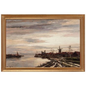 Hermanus Koekkoek Jr, View of Dutch Harbor In Winter