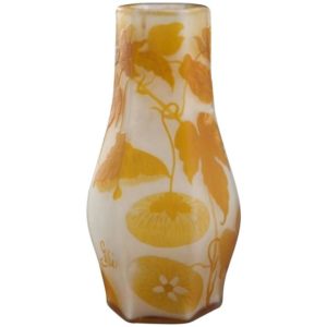 Emile Galle French Cameo Glass Vase, circa 1900