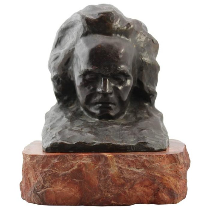 Paul Gaston Deprez Bronze Bust of Beethoven, circa 1900