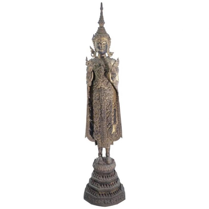 19th Century Thai Standing Buddha “Calming the Ocean”