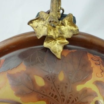 D’Argental Art Nouveau Cameo Hanging Chandelier Lamp Fixture