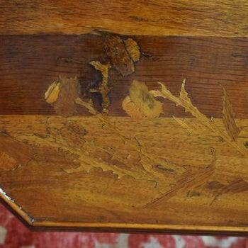 Emile Galle Cross of Lorraine Marquetry Side Table, circa 1885