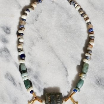 Pre Columbian Gold and Jade Necklace