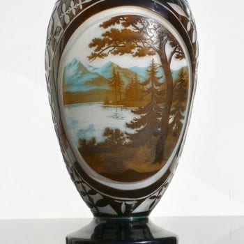 Monumental D’Argental Paul Nicolas Cameo Landscape Vase