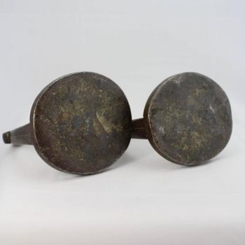 19th Century Tibetan Iron and Silver Inlaid Stirrups
