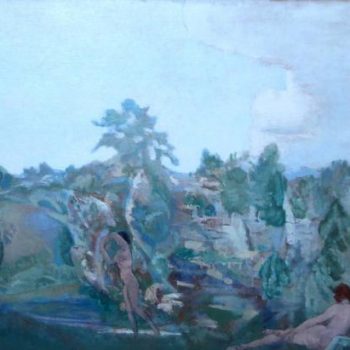 Arthur Bowen Davies “Idyllic Landscape” circa 1915