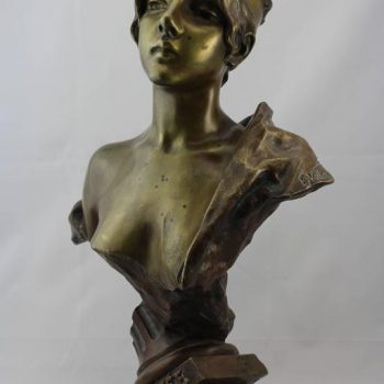 Emmanuel Villanis “Galetee” Large French Bronze Sculpture, circa 1900