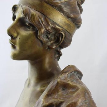 Emmanuel Villanis “Galetee” Large French Bronze Sculpture, circa 1900
