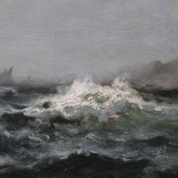 Edward Moran Impressionist Marine Oil Painting with