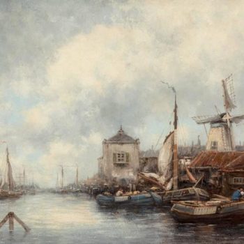 Hermanus Koekkoek Jr. On The Meerwede, Holland