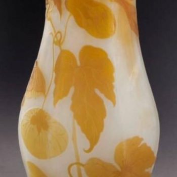 Emile Galle French Cameo Glass Vase, circa 1900