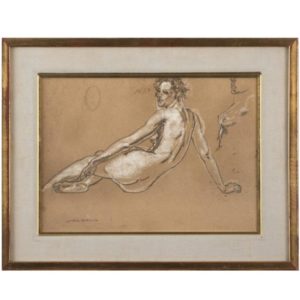 Arthur Bowen Davies Nude Pastel Study, 1900