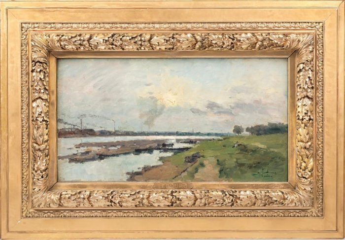 Albert Lebourg  La Seine En Face D'Ivry. Soleil Couchant