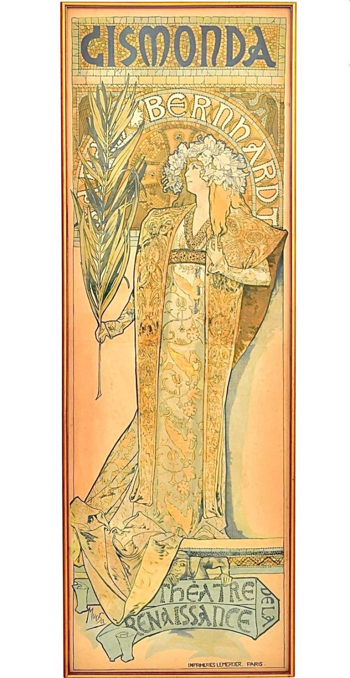 Alphonse Mucha Sarah Bernhardt Gismonda Lithograph 1895