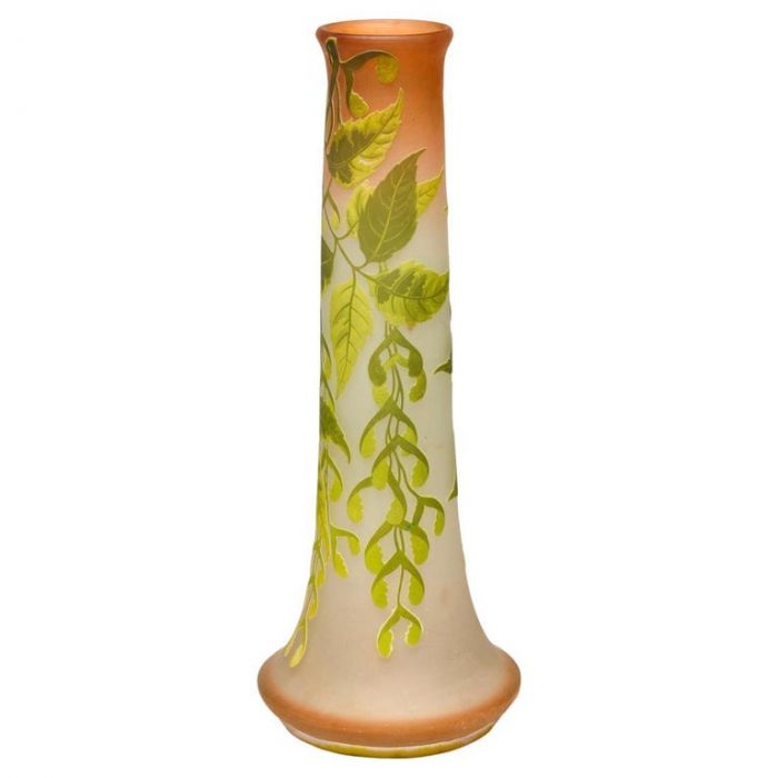 Emile Galle Large Cameo Glass Vase