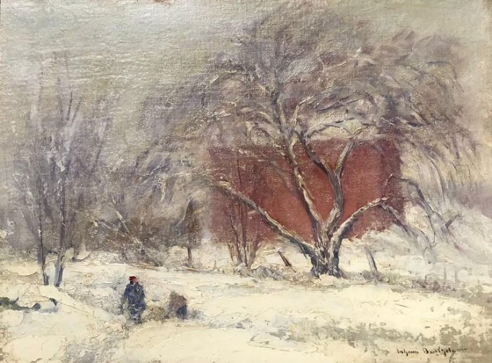 View From Artist's Porch; Including his Two Sons, New Milford, Connecticut