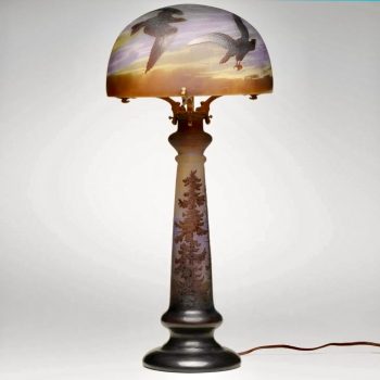 Emile Galle A Rare Paysage Vosges table lamp