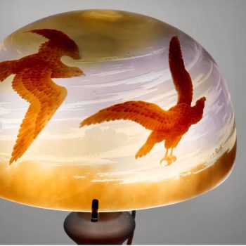 Emile Galle A Rare Paysage Vosges table lamp