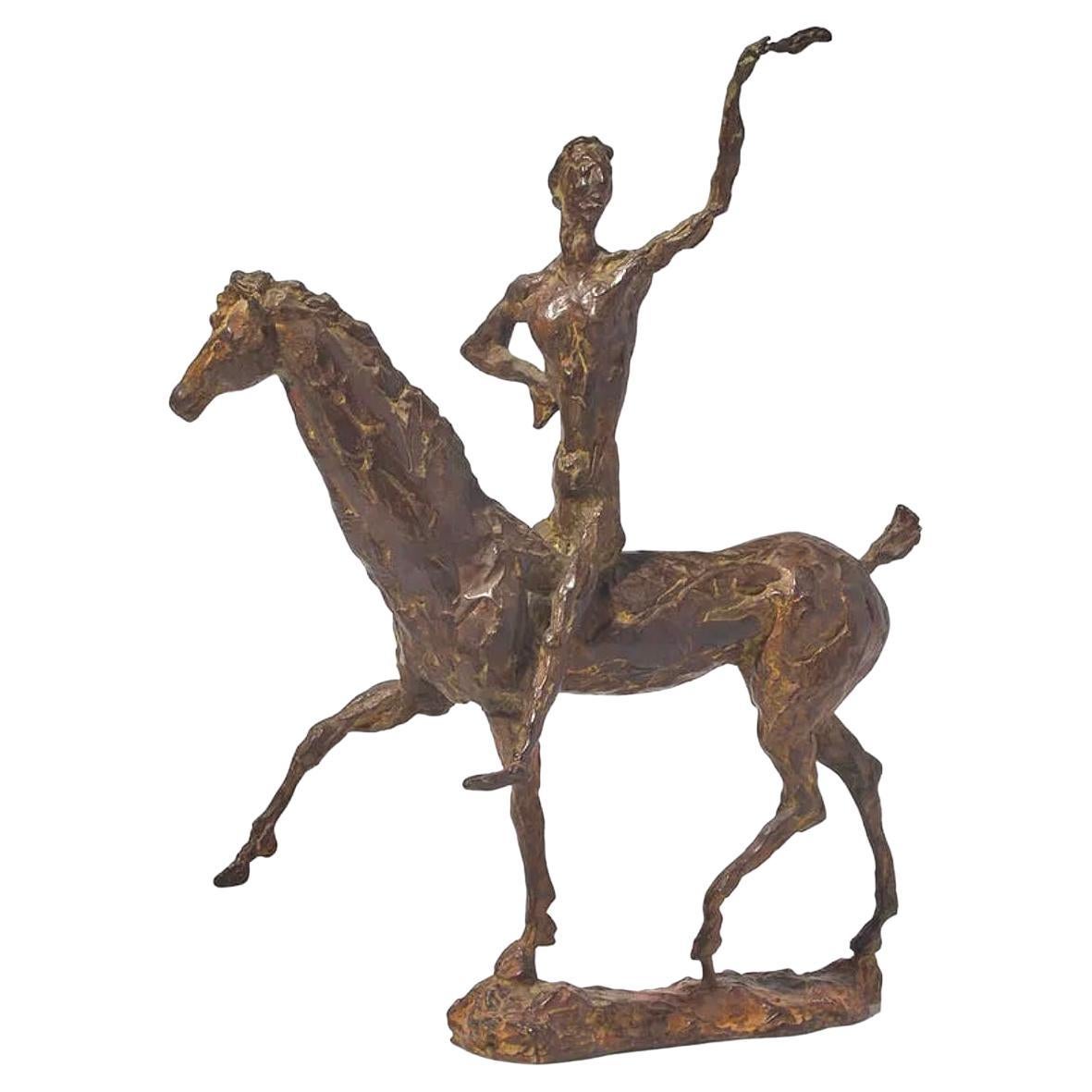 Walter Linck (Swiss, 1903-1975) Bronze Don Quixote 1944